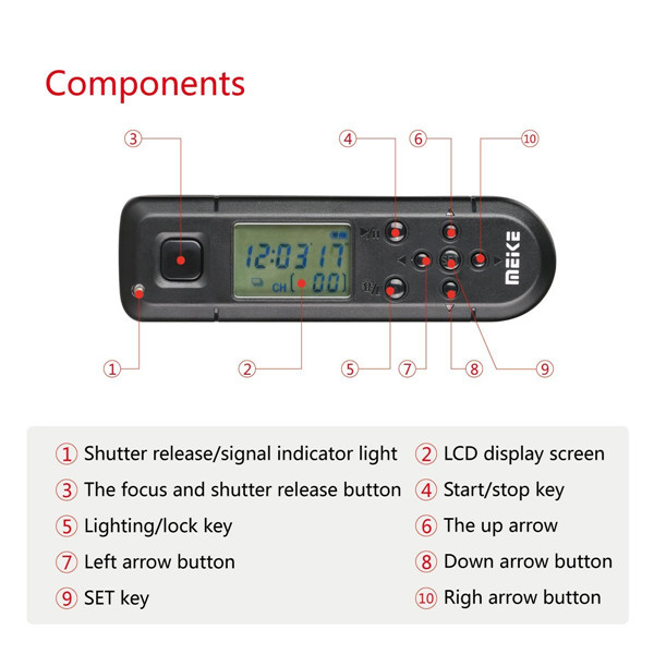Meike Remote Shutter 2.4G Wireless MK-RC8 S2 for Sony E-mount